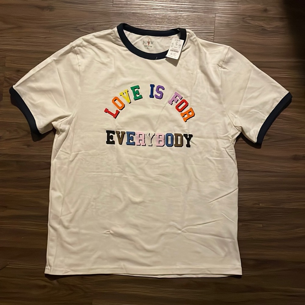 J. CREW  Men’s Pride T-shirt 🏳️‍🌈. Size Large,  NWT